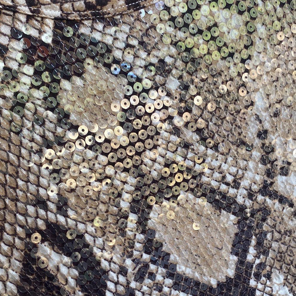 Michael Kors Beige and Brown Snakeskin Top - Picture 7 of 8